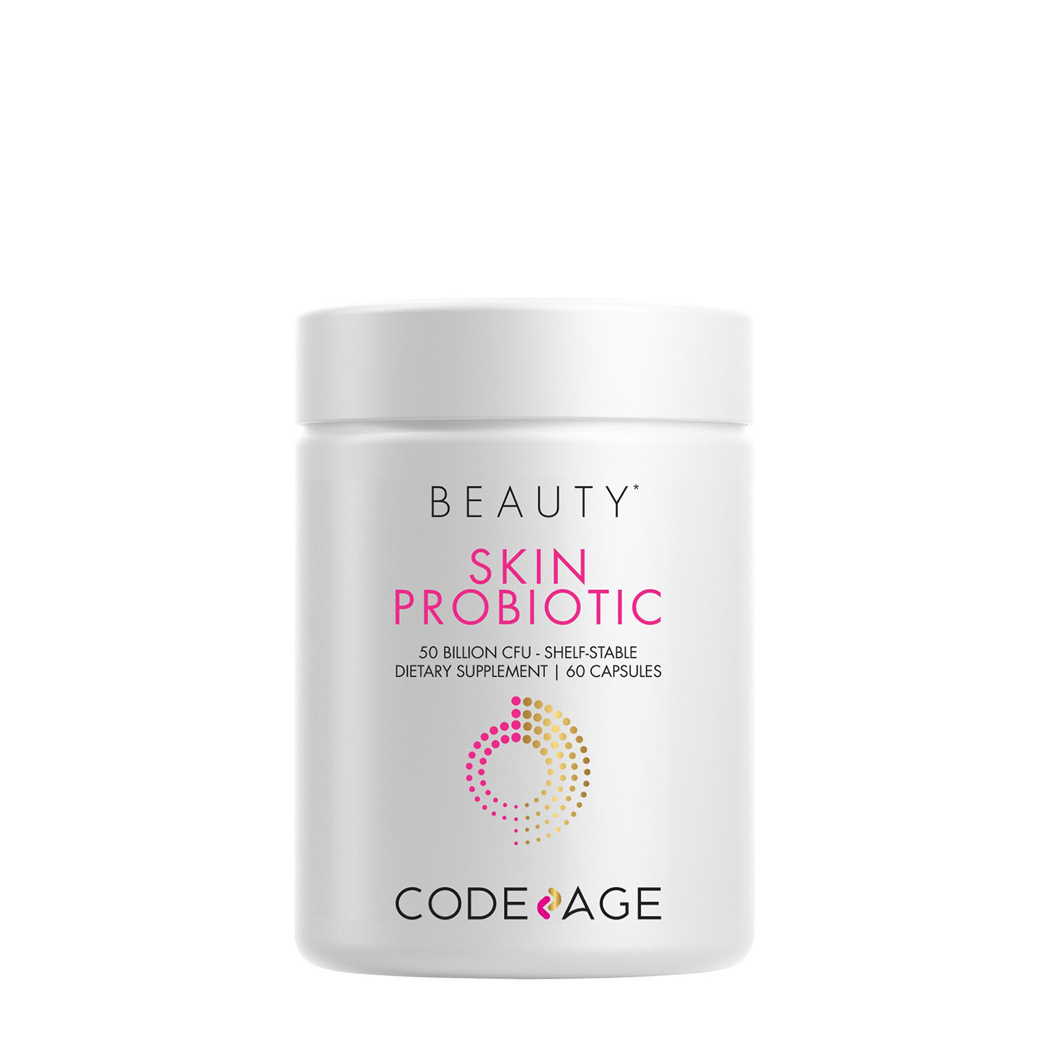 Beauty Skin Probiotic 50 Billion CFU &amp; Prebiotics Vegan Supplement - 60 Capsules &#40;30 Servings&#41;  | GNC